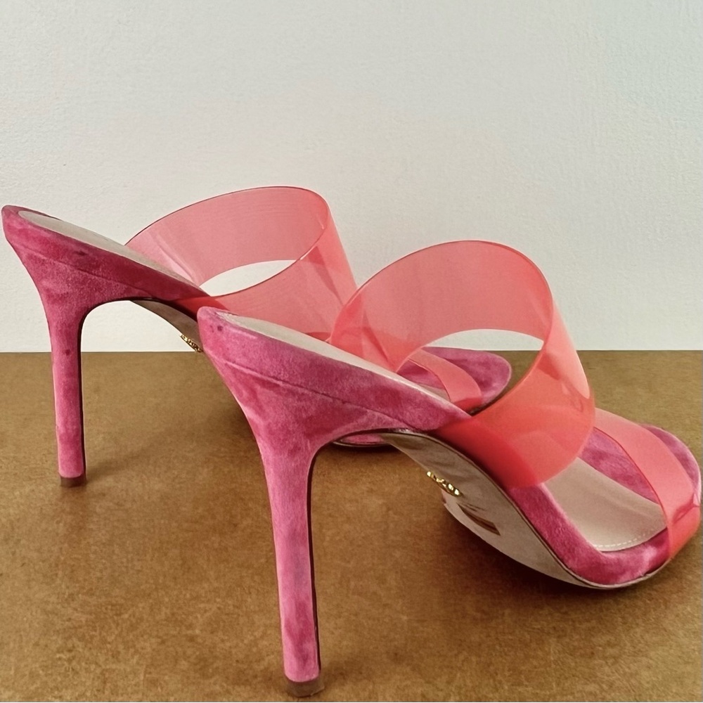 NEW VERONICA BEARD PINK SUEDE HEELS - Picture 5 of 12